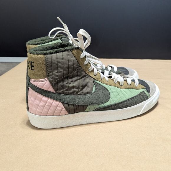 Nike Blazer Midd 77 Premium Toasty Quilted Sneakers Sequoia Olive Green DD8024 main image 4